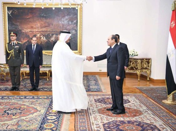 President of Egypt Receives Credentials of Qatar’s Ambassador President of Egypt Receives Credentials of Qatar’s Ambassador